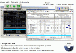 Download MicroStation Excel- {Cadig AutoTable 3 }