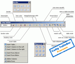 Download AutoCAD Table - { Cadig TableBar 2.0 }