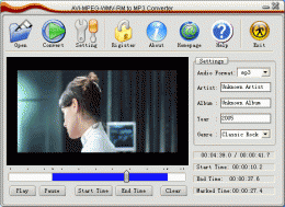 Download AVI MPEG WMV RM to MP3 Converter 1.7.04