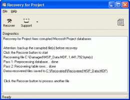 Download Recovery for Project