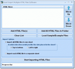 Download Excel Import Multiple HTML Files Software