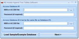 Download MS Access Append Two Tables Software 7.0