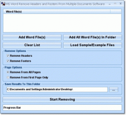 Download MS Word Remove Headers and Footers From Multiple Documents Software 7.0