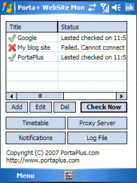 Download Porta+ WebSite Monitor 1.0