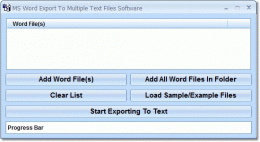 Download MS Word Export To Multiple Text Files Software