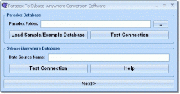 Download Paradox to Sybase Anywhere Conversion Software 7.0