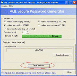 Download AQL Secure Password Generator 2.00a