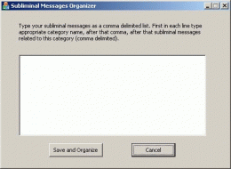 Download Subliminal Messages Organizer 1.0