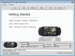 Download CheapestSoft PSP Video Converter