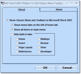 Download MS Word 2007 Ribbon to Old Classic Menu Toolbar Interface Software 7.0