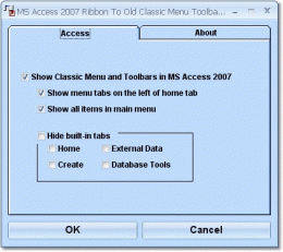Download MS Access 2007 Ribbon to Old Classic Menu Toolbar Interface Software
