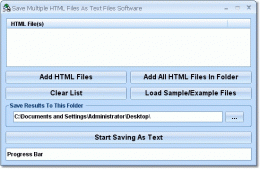 Download Save Multiple HTML Files As Text Files Software