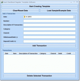Download Excel Checkbook Register Template Software