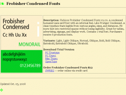 Download Frobisher Condensed Font OT