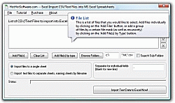 Download Excel Import CSV Files into MS Excel 9.0