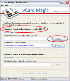 Download Outlook to vCard Converter