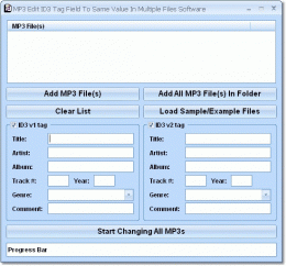 Download MP3 Edit ID3 Tag Field To Same Value In Multiple Files Software 7.0
