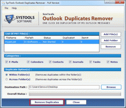 Download Duplicate Outlook Contacts Remover 1.2