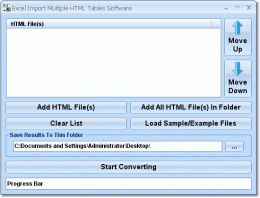 Download Excel Import Multiple HTML Tables Software