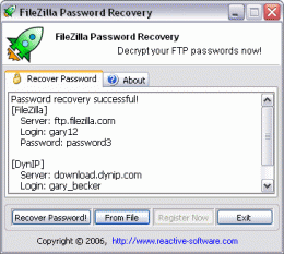 Download Password Recovery for FileZilla 1.05.04.09