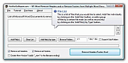 Download MS Word Remove Headers and Remove Footers from Multiple Word Documents