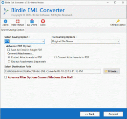 Download Convert EML emails to PDF