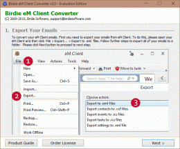 Download Convert eM Client emails to Outlook