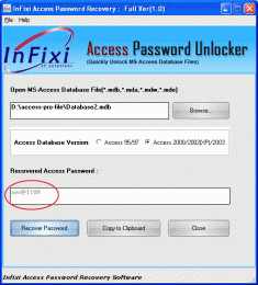 Download Access Password Recovery 1.0