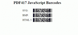 Download JavaScript PDF417 Generator