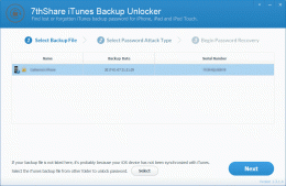 Download 7thShare iTunes Backup Unlocker Pro