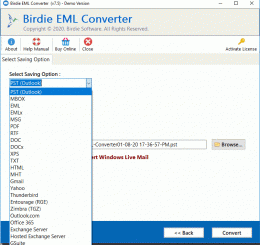 Download Convert EML from Thunderbird to PST 7.5
