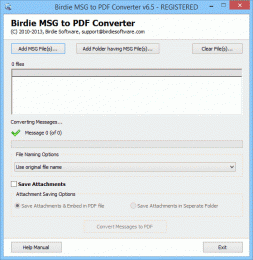Download MSG file to PDF format Converter 8.2.6