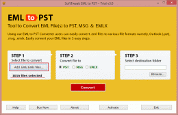 Download Export EML file to Outlook PST 3.3