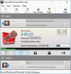 Download RecordPad Sound Recording Software Free
