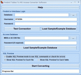 Download Firebird Tables To MS Access Converter Software