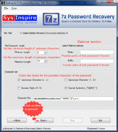 Download SysInspire 7z Password Recovery 2.5