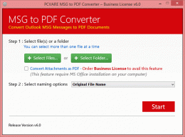Download Outlook MSG file folder to PDF