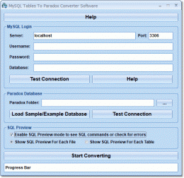 Download MySQL Tables To Paradox Converter Software 7.0