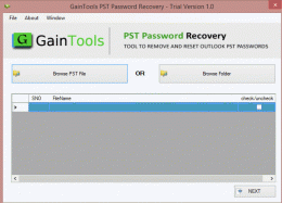 Download GainTools PST Password Recovery 1.0