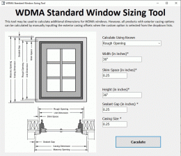Download WDMA Standard Window Sizing Tool
