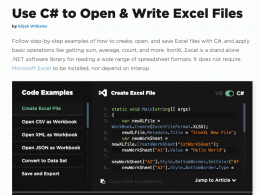 Download C# Open Excel File and Write to Excel