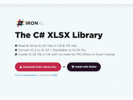 Download The C# XLSX Library 2020.9