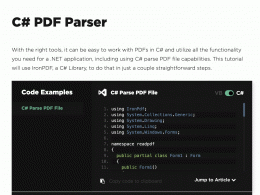 Download C# PDF Parser