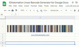 Download Sheets GS1 128 Barcode Script for Google