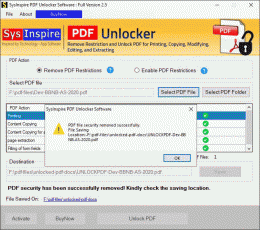 Download SysInspire PDF Unlocker Software 2.5