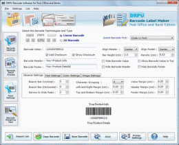Download Post Office and Bank Barcode Software
