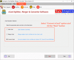 Download SysInspire vCard Converter Software
