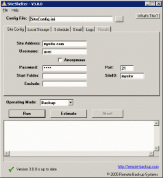 Download SiteShelter Online Backup for Web Sites 3.0