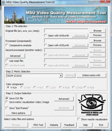 Download MSU Video Quality Measurement Tool 3.0