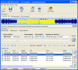Download Direct WAV MP3 Splitter 2.1.2.0